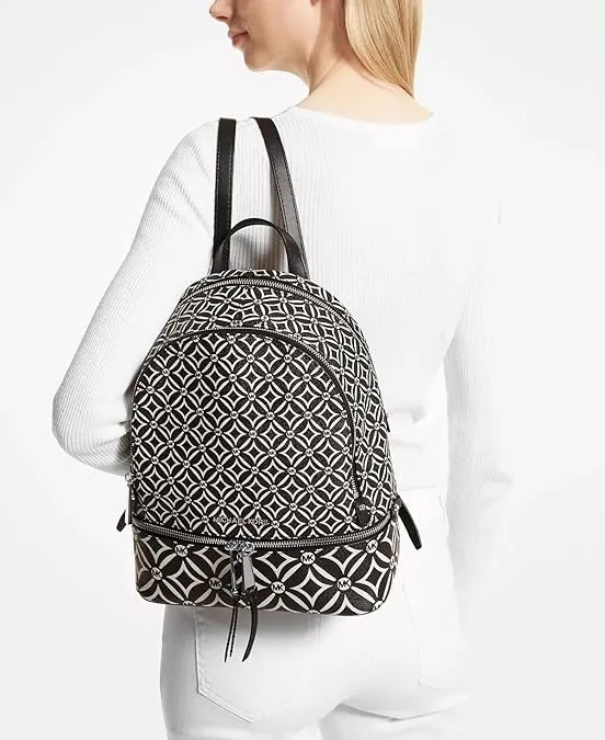 Michael Kors backpack, black/light cream
