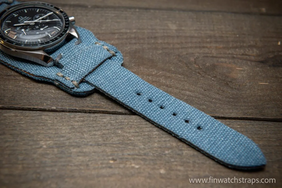Military Bund Style Watch Strap: Vintage Canvas, handmade in Finland, Limited edition, watch lugs 10-26 mm.