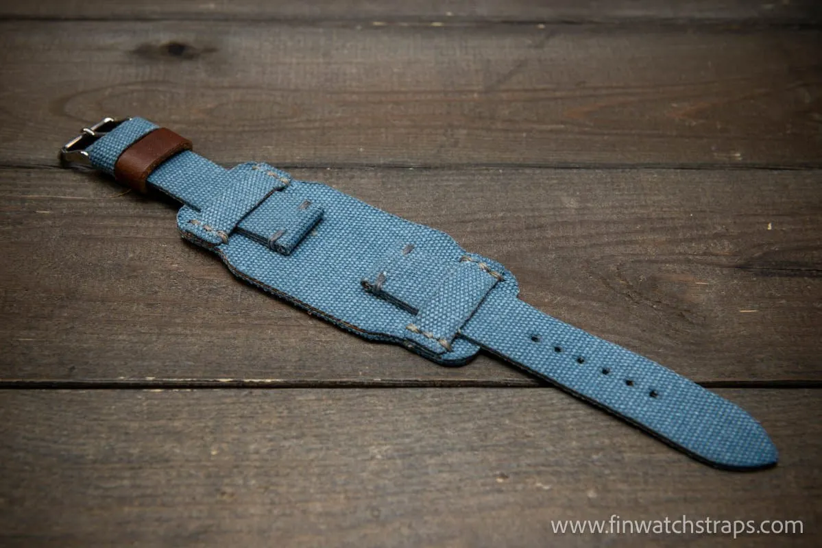 Military Bund Style Watch Strap: Vintage Canvas, handmade in Finland, Limited edition, watch lugs 10-26 mm.