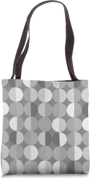 Modern Monochrome Semicircles Tote Bag