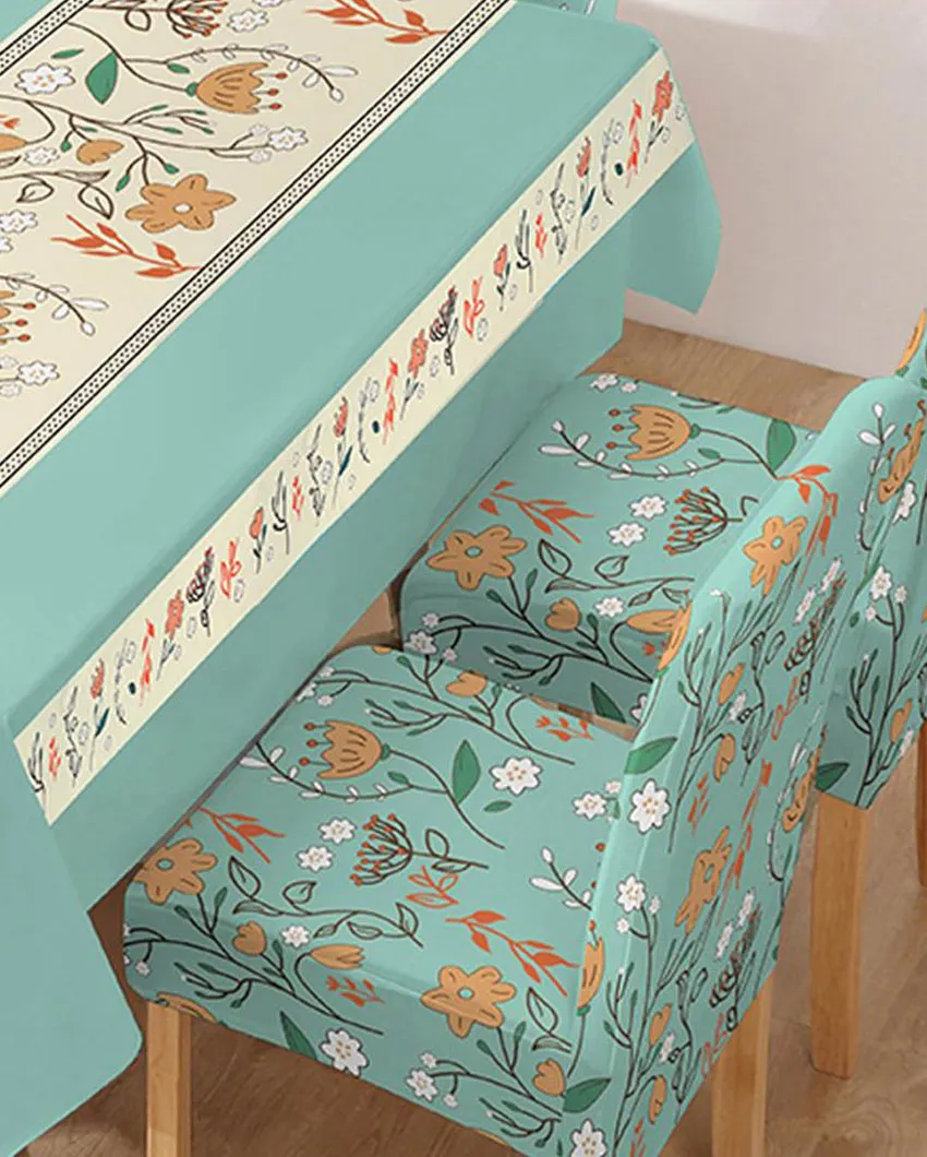 Modern PVC Table with Chair Covers Set