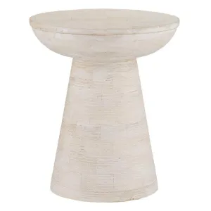 Natural Organic Pedestal Accent Table