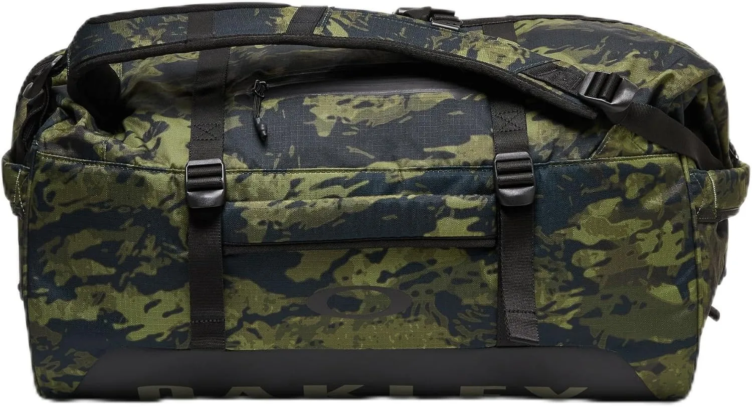 Oakley Backpacks Road Trip Recycled Duffle 50L Bag, Tiger Camo Green, One Size