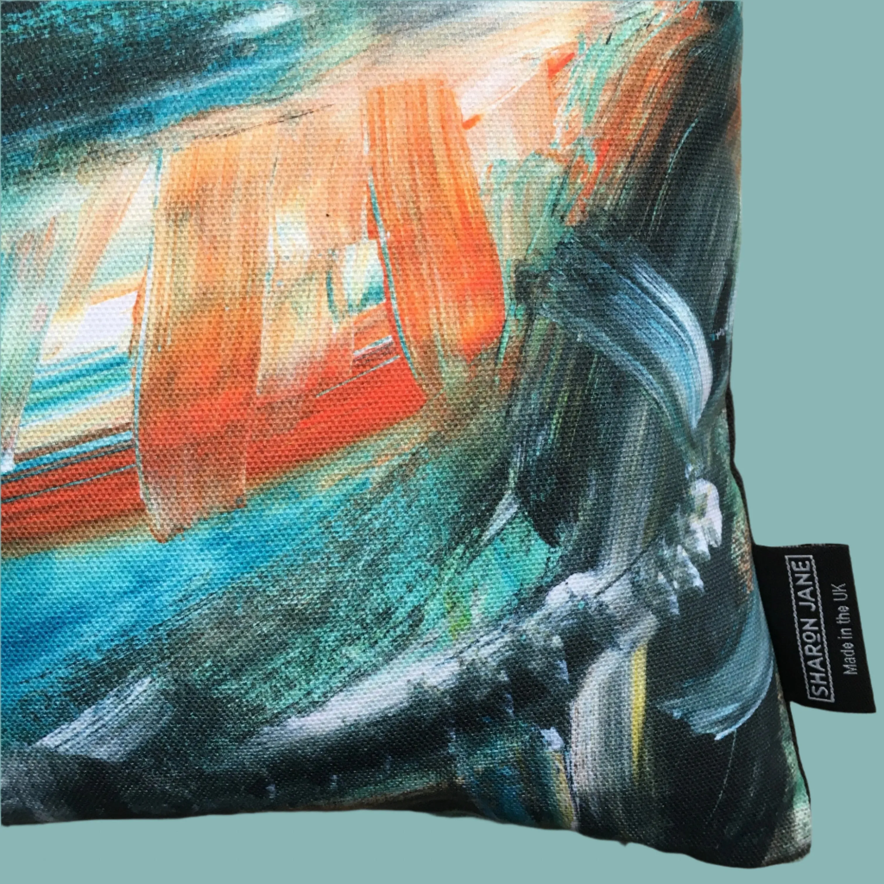 Painterly Multi-Colour Mini Cushion