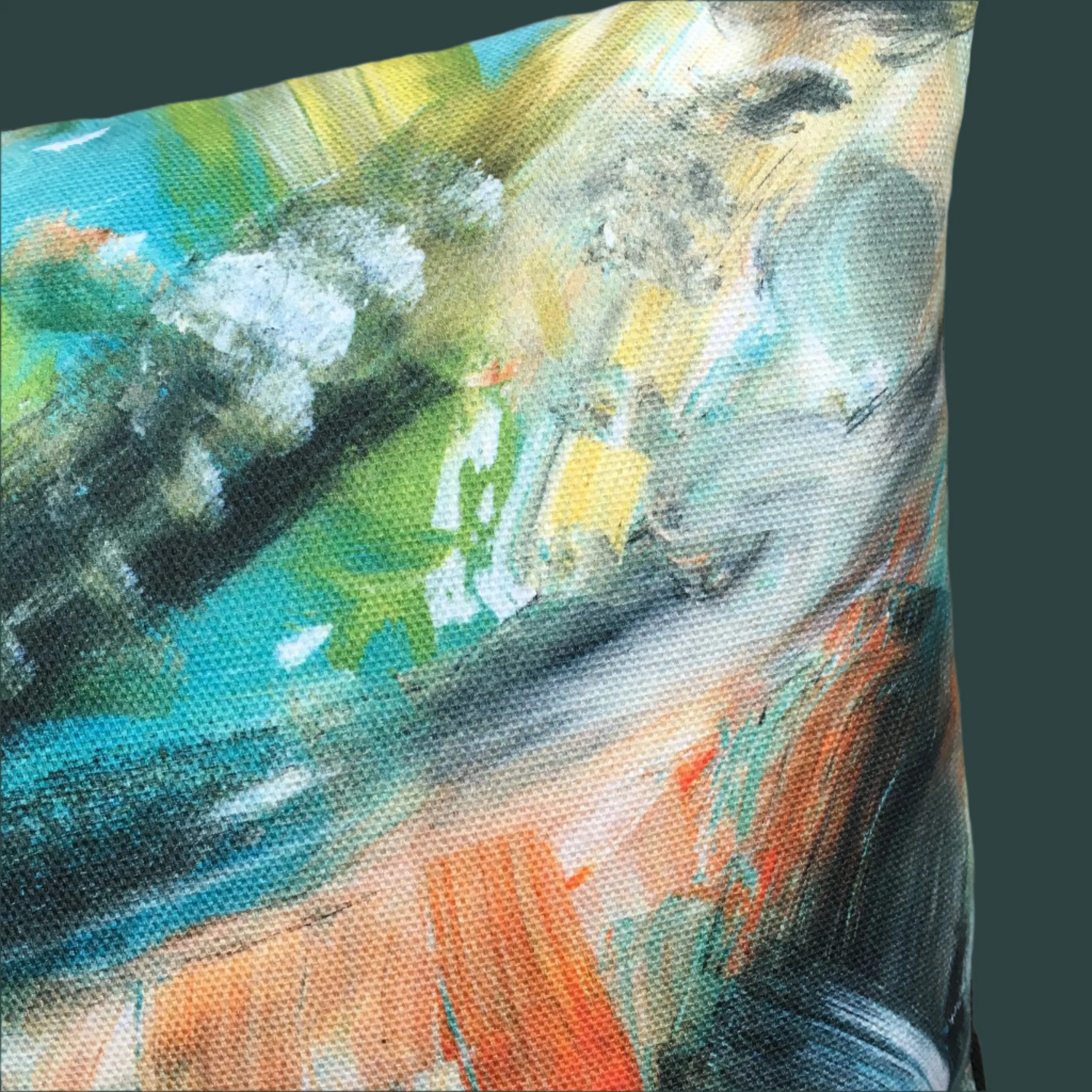 Painterly Multi-Colour Mini Cushion