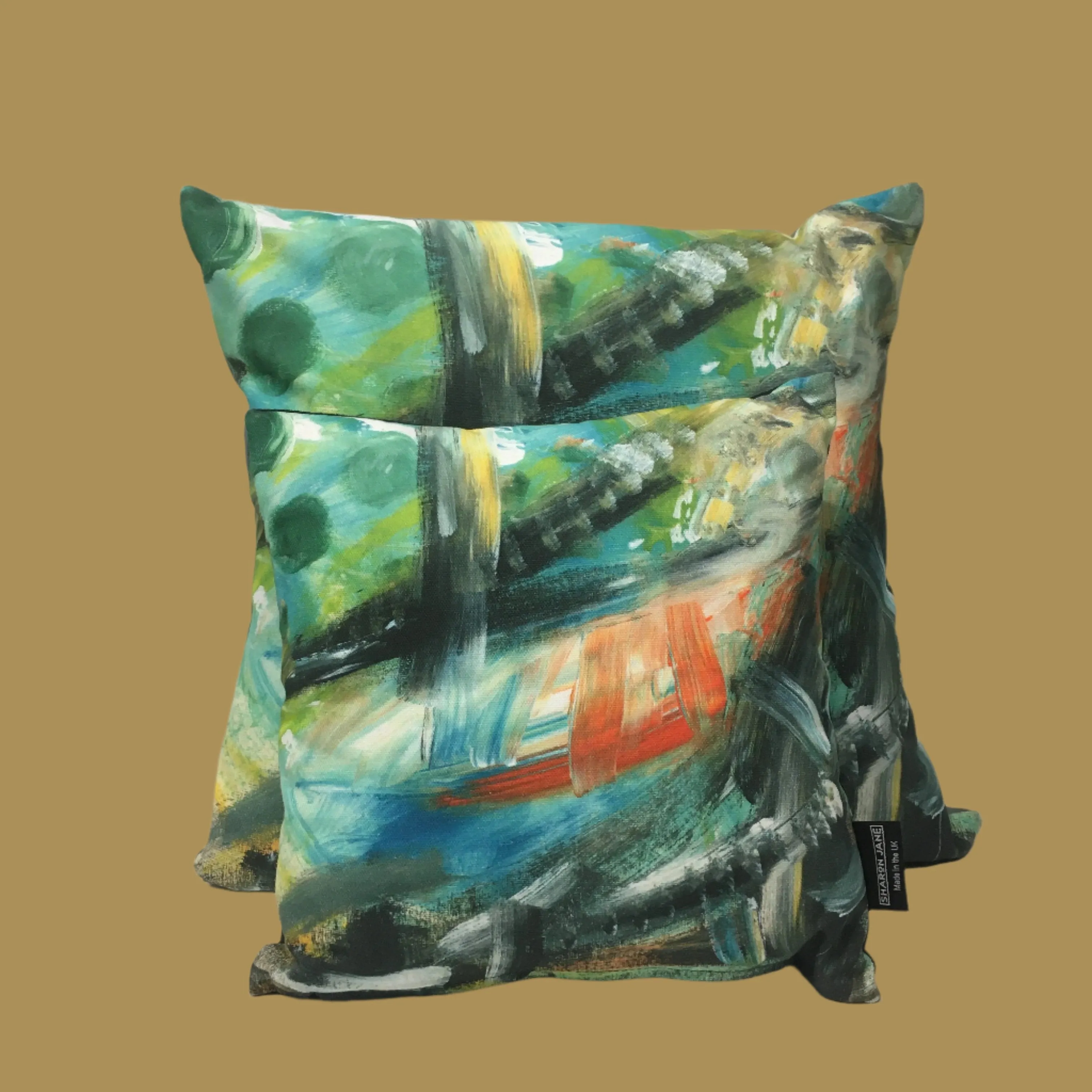 Painterly Multi-Colour Mini Cushion
