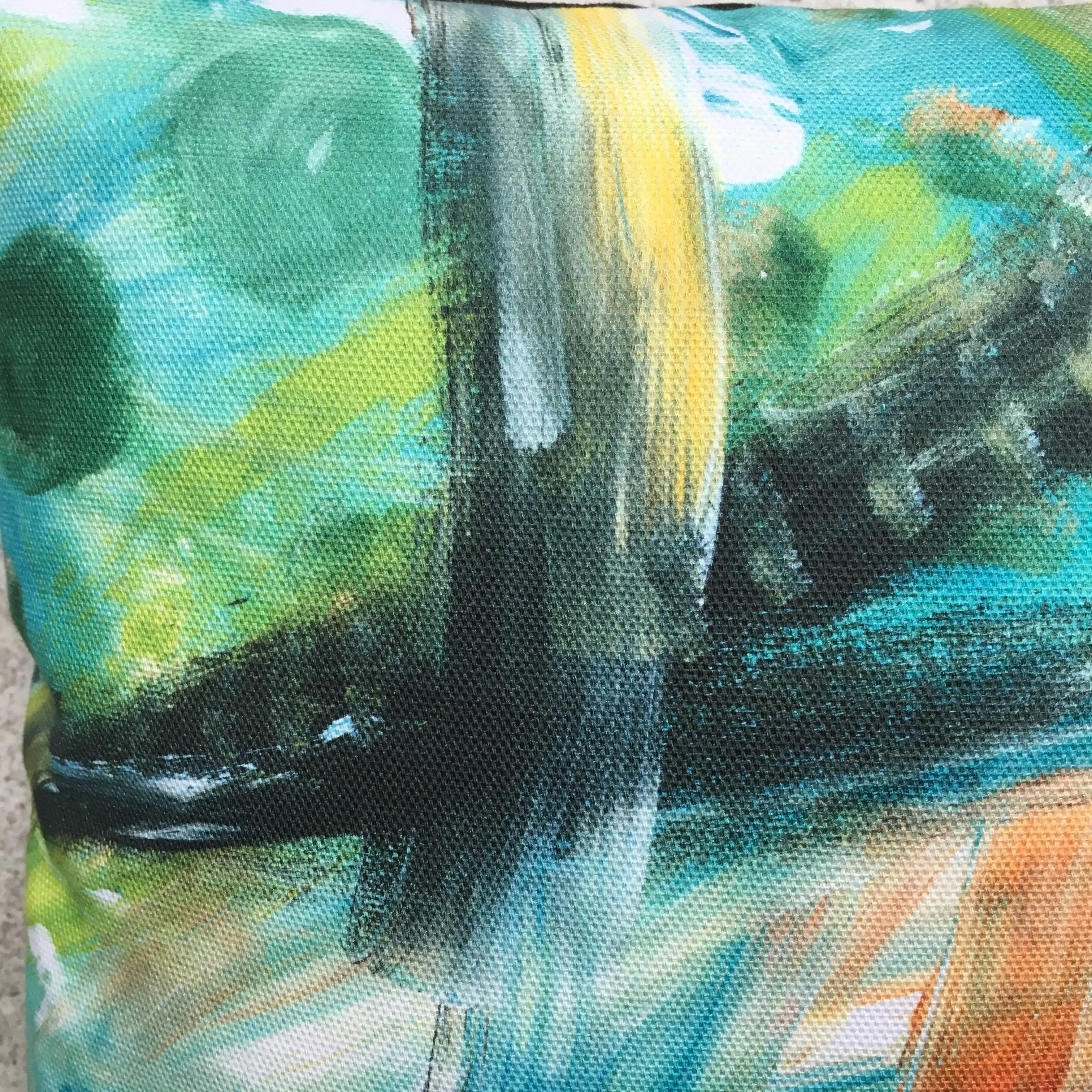 Painterly Multi-Colour Mini Cushion