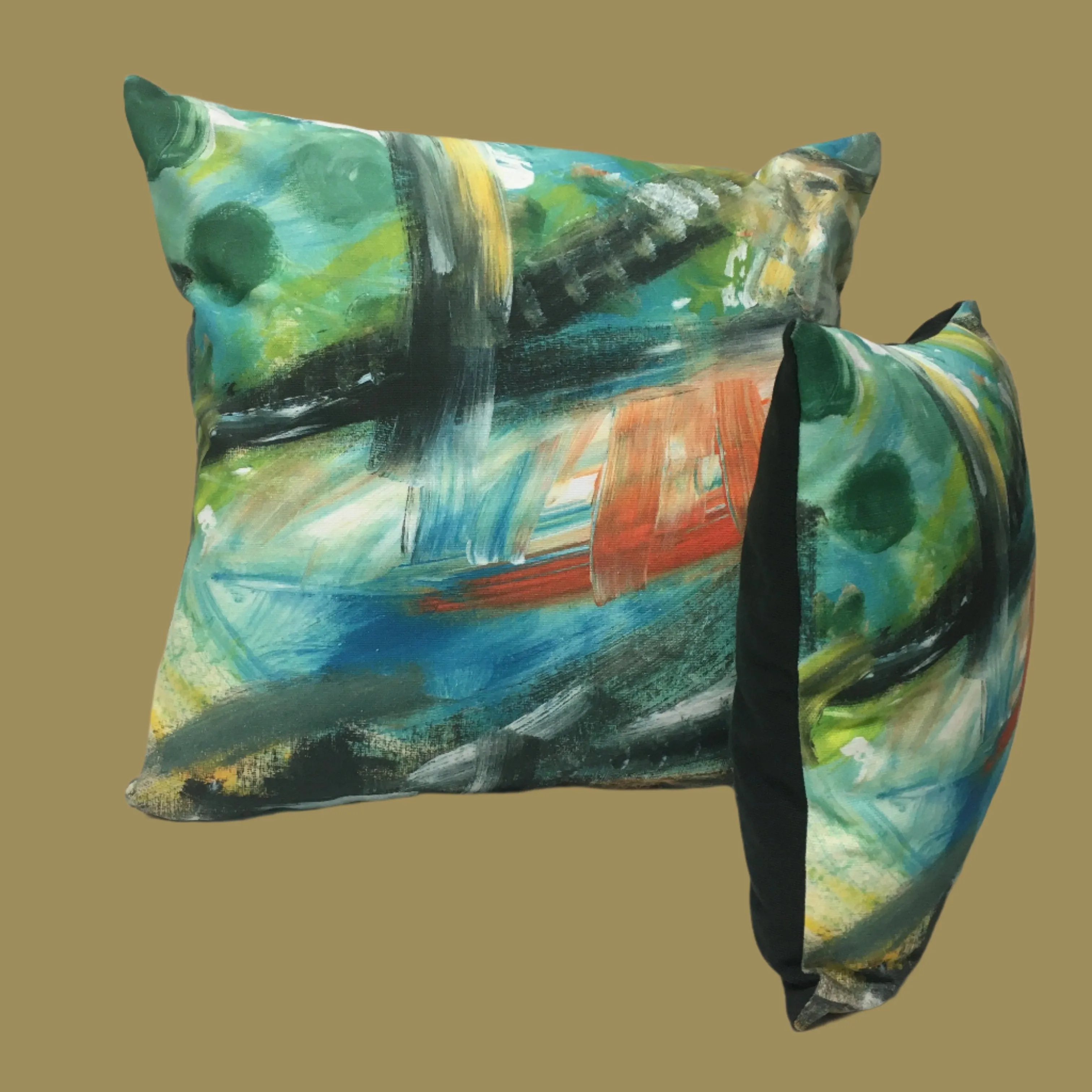 Painterly Multi-Colour Mini Cushion
