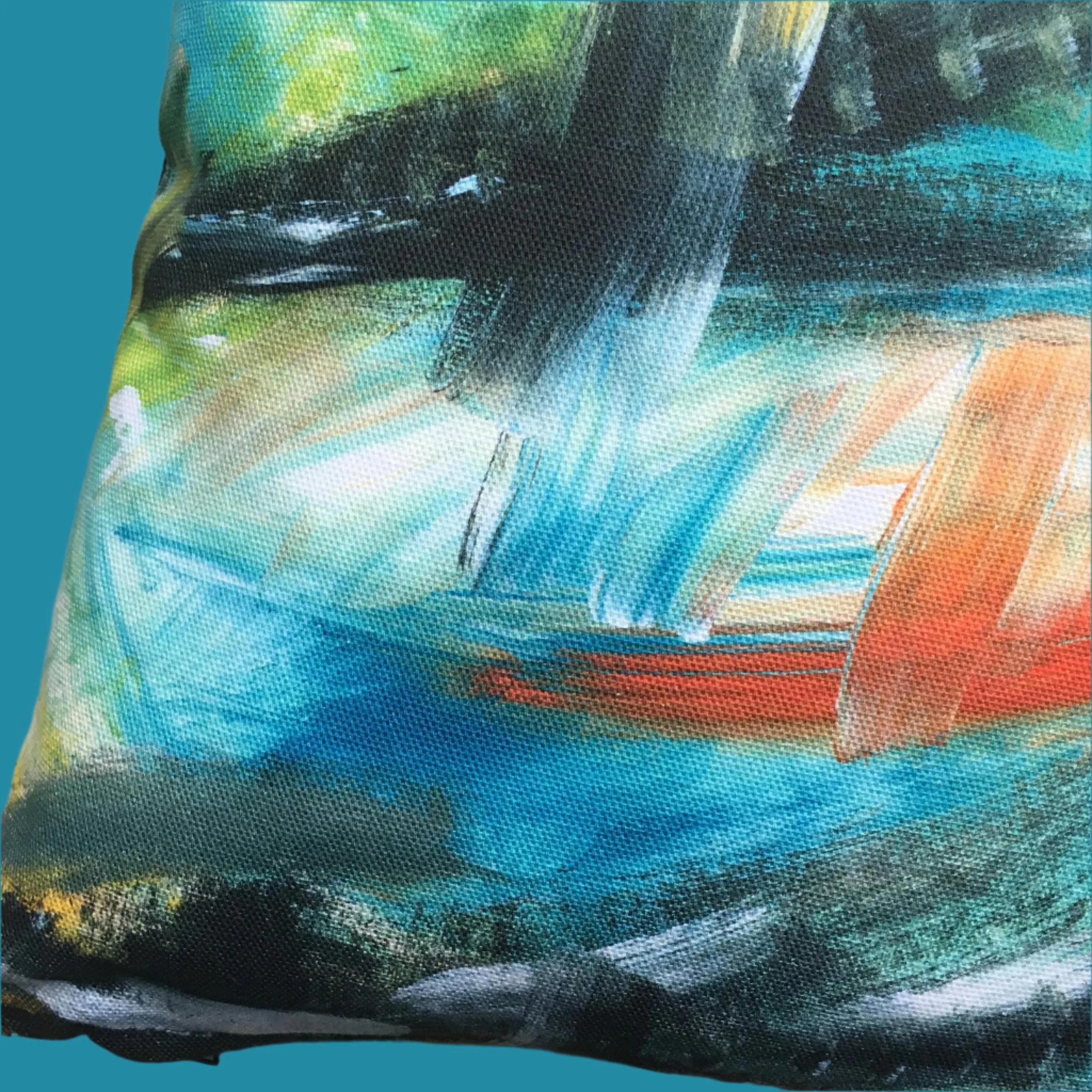 Painterly Multi-Colour Mini Cushion