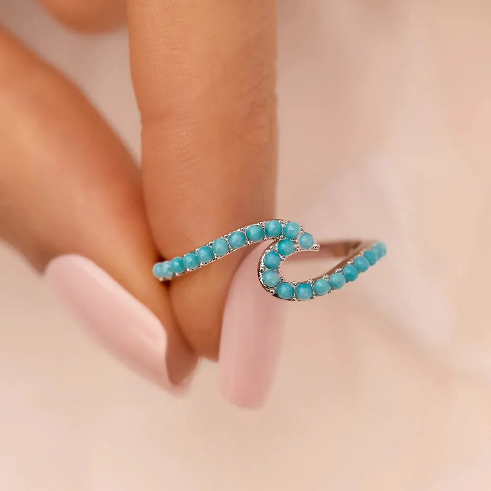 Pura Vida Stone Wave Ring