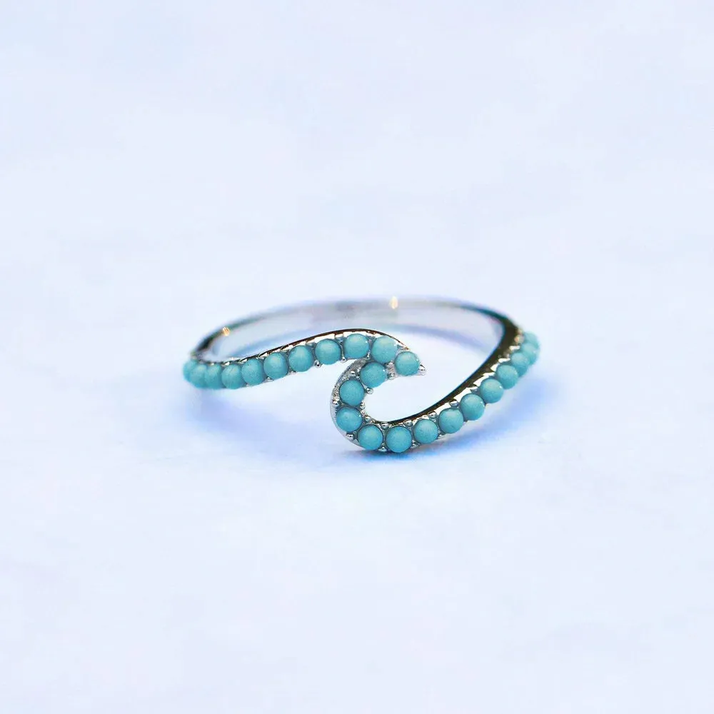 Pura Vida Stone Wave Ring