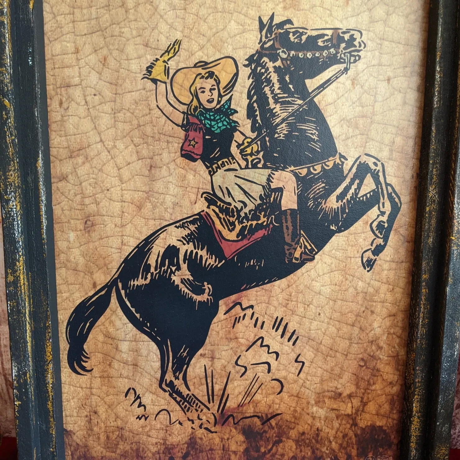 "C is for Cowgirl" Canvas Wall Art by TroubleMaker Trading Co. GF-0106
