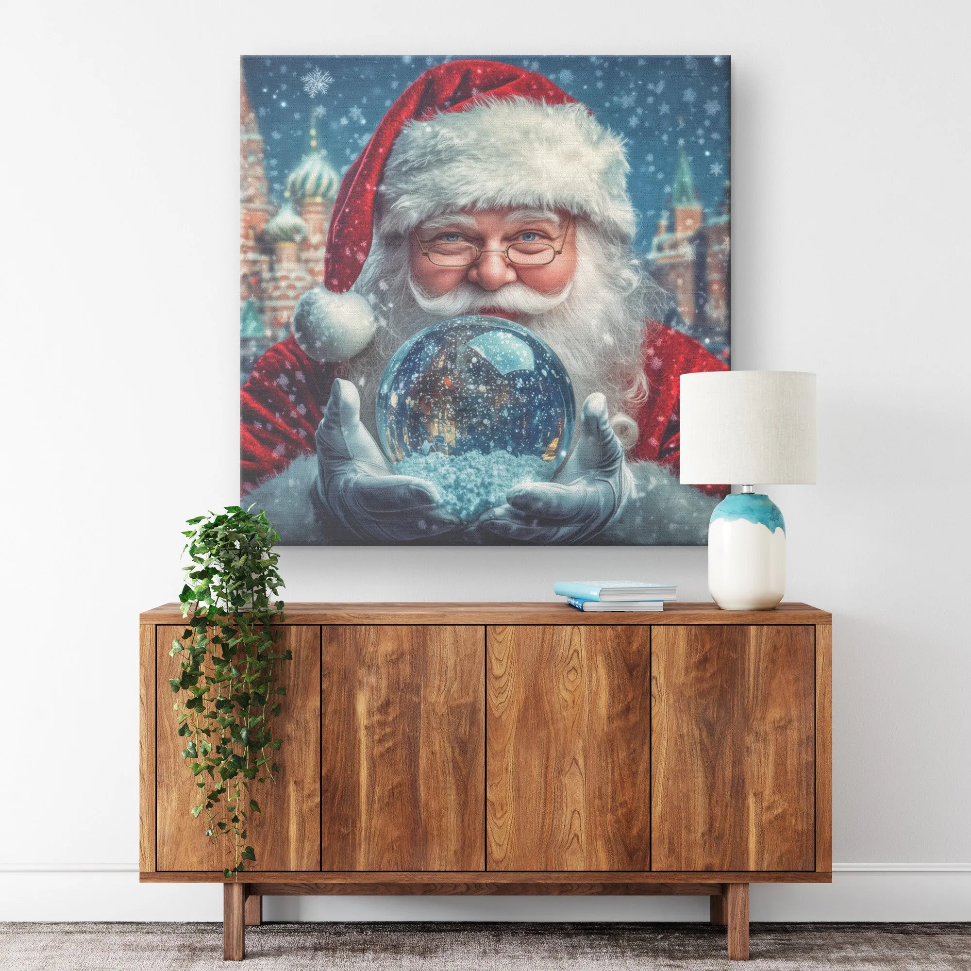 Santa Art - Santa's Snowglobe