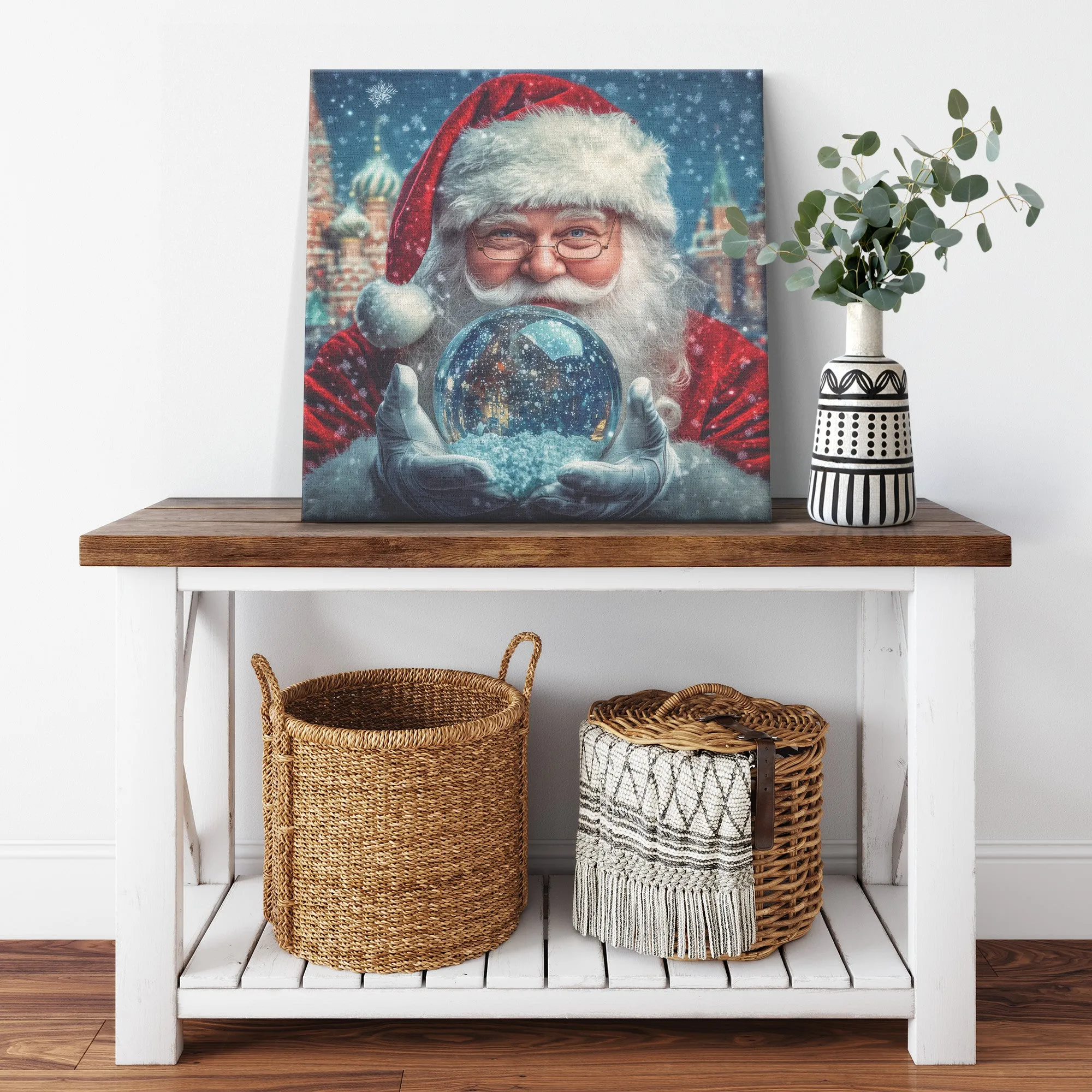 Santa Art - Santa's Snowglobe