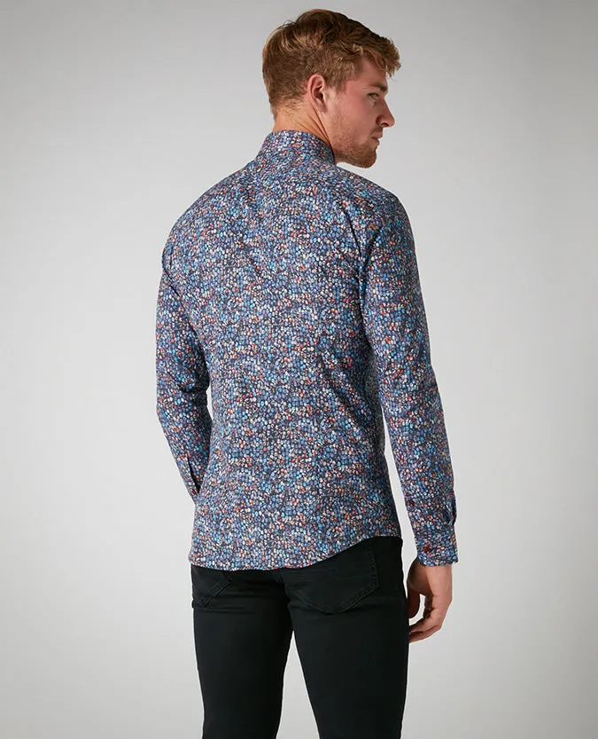 Slim Fit Printed Cotton Shirt