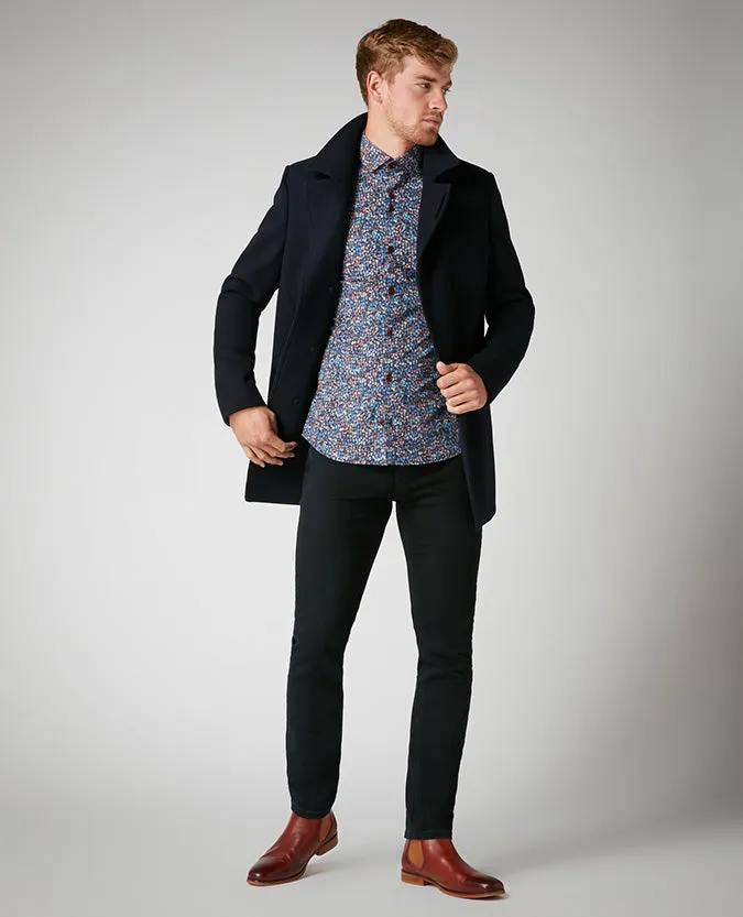 Slim Fit Printed Cotton Shirt