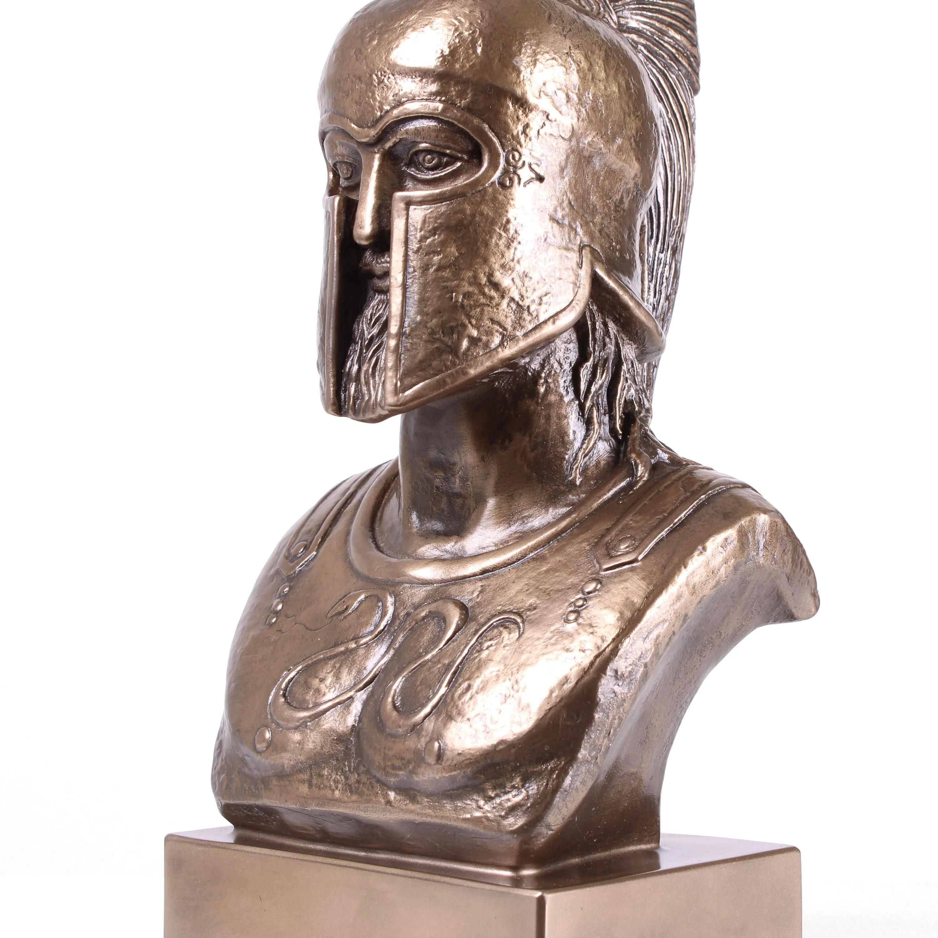 Spartan Warrior Statue (Greek Military Cold Cast Bronze Sculpture)