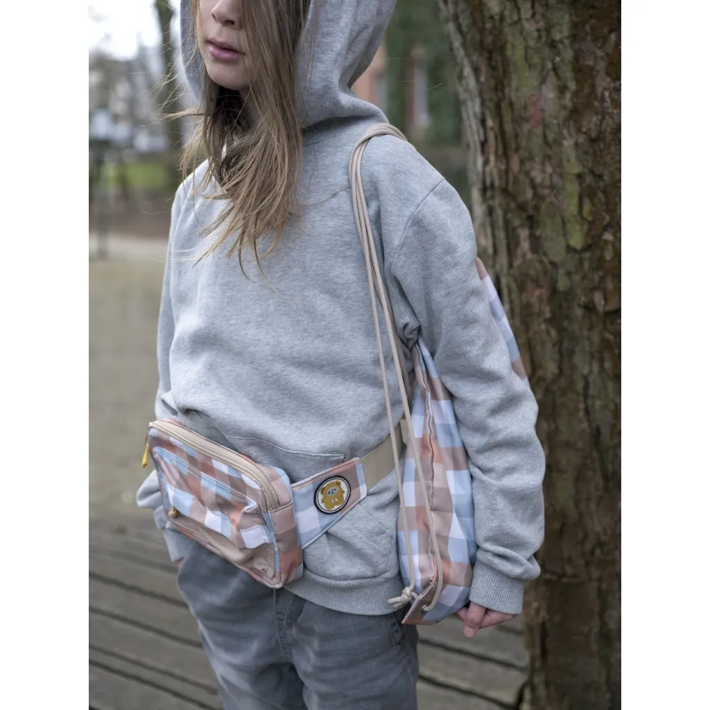 String Bag - Cottage Blue - Checks