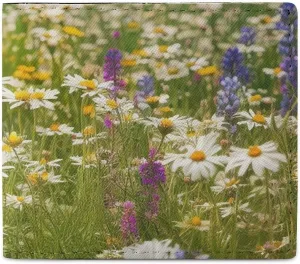 Stylish And Portable Small Spring Meadow Flowers Printed Coin Purse, Perfect for Backpacks, Shoulder Bags, Pockets, Etc.