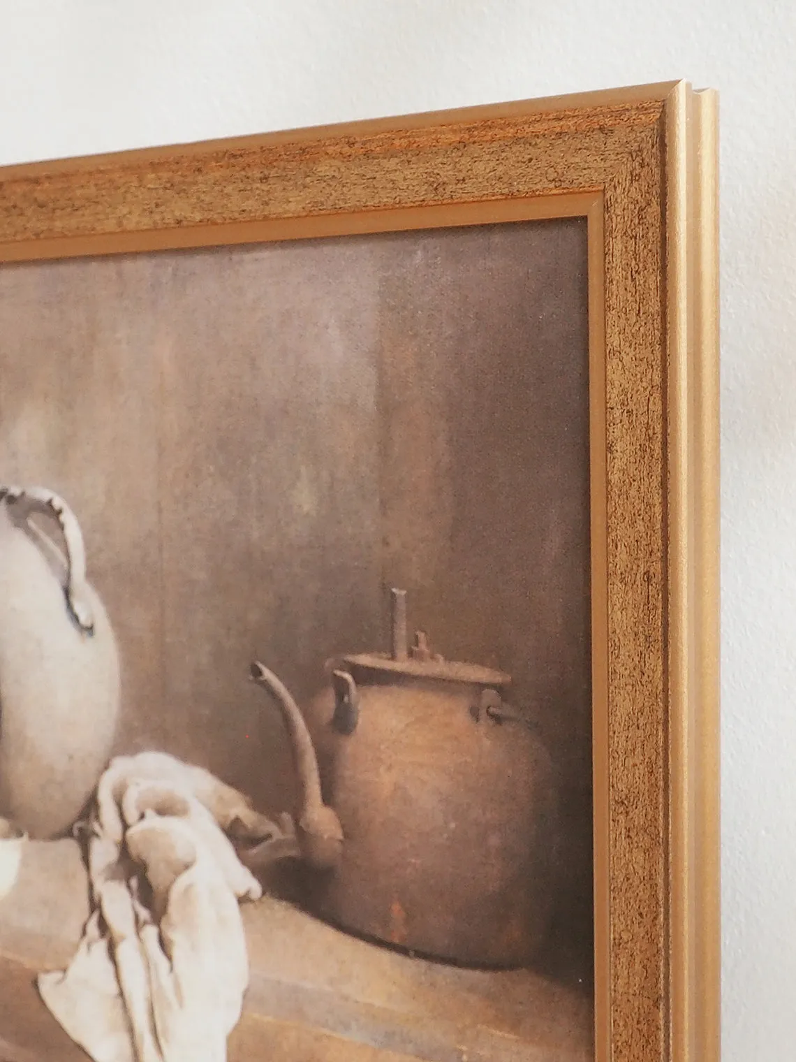 Tea Kettle Still Life Framed Canvas Print | 11x14
