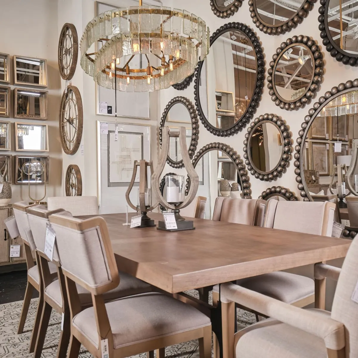 Tenton Dining Chair Gray Fabric | Gray Wood