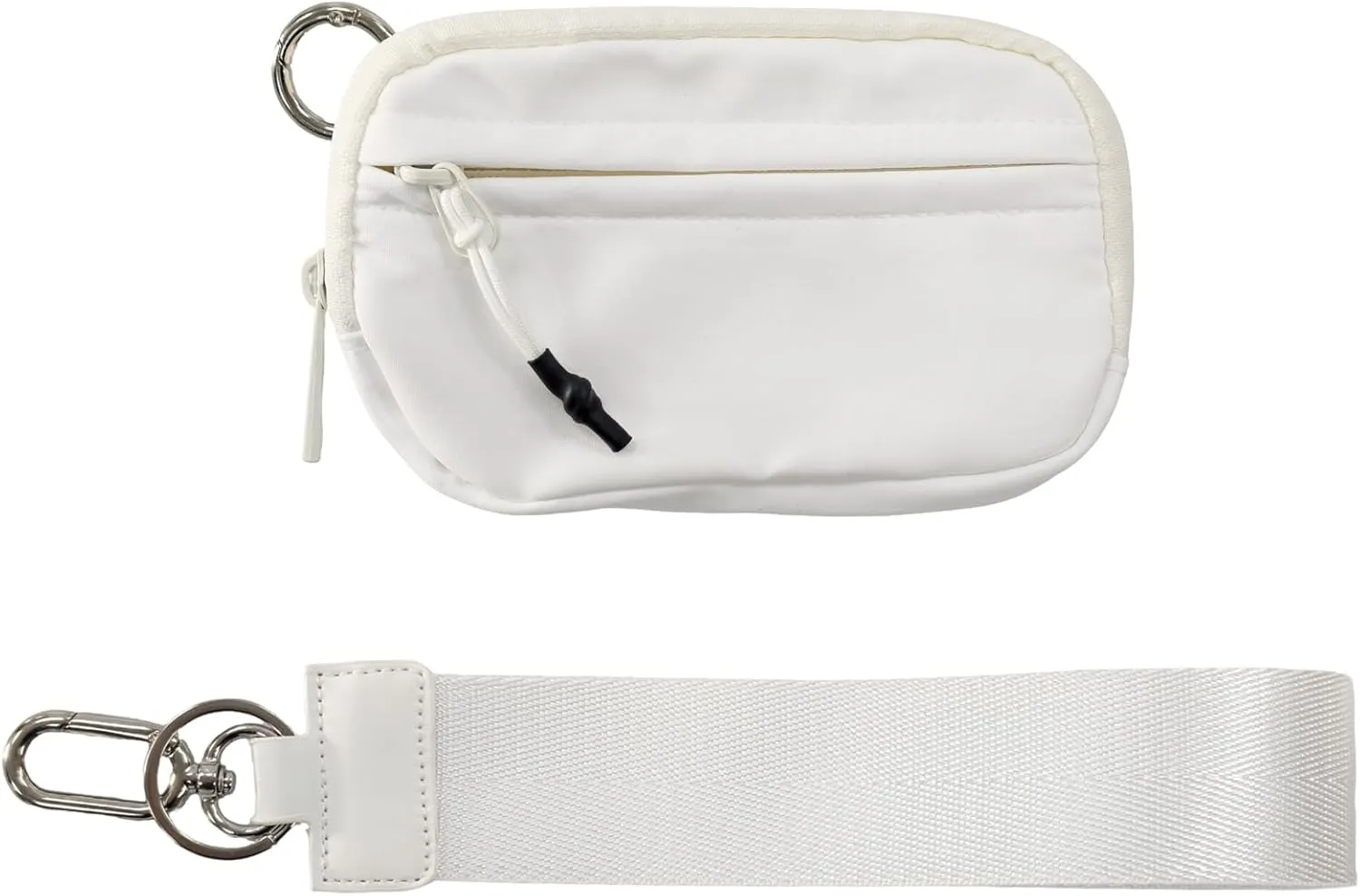 The Iris' Wallet 2nd Gen, 63.6"" The Iris Pouch Wristlet, Zippered Card Case With Id Window/Hand strap (beige), 15*9*2cm