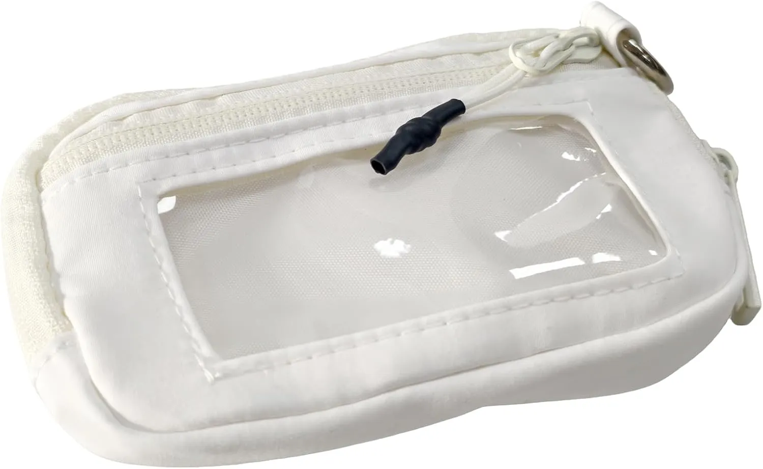 The Iris' Wallet 2nd Gen, 63.6"" The Iris Pouch Wristlet, Zippered Card Case With Id Window/Hand strap (beige), 15*9*2cm