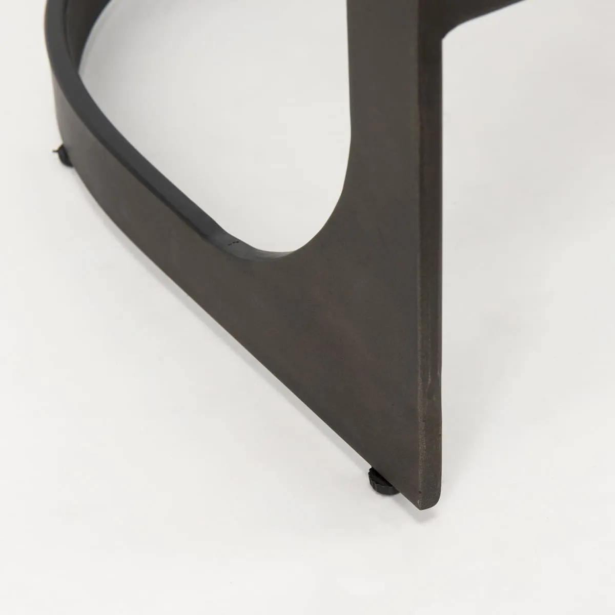 Tyson Bar Counter Stool Brown/Gray Suede | Black Metal | Counter