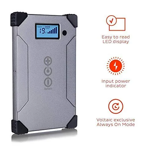Voltaic Systems Array Rapid Solar Backpack Charger for Laptops | Includes a Battery Pack (Power Bank) and 2 Year Warranty | Powers Laptops Including MacBook, Phones, USB Devices, More - Matte Black Panel