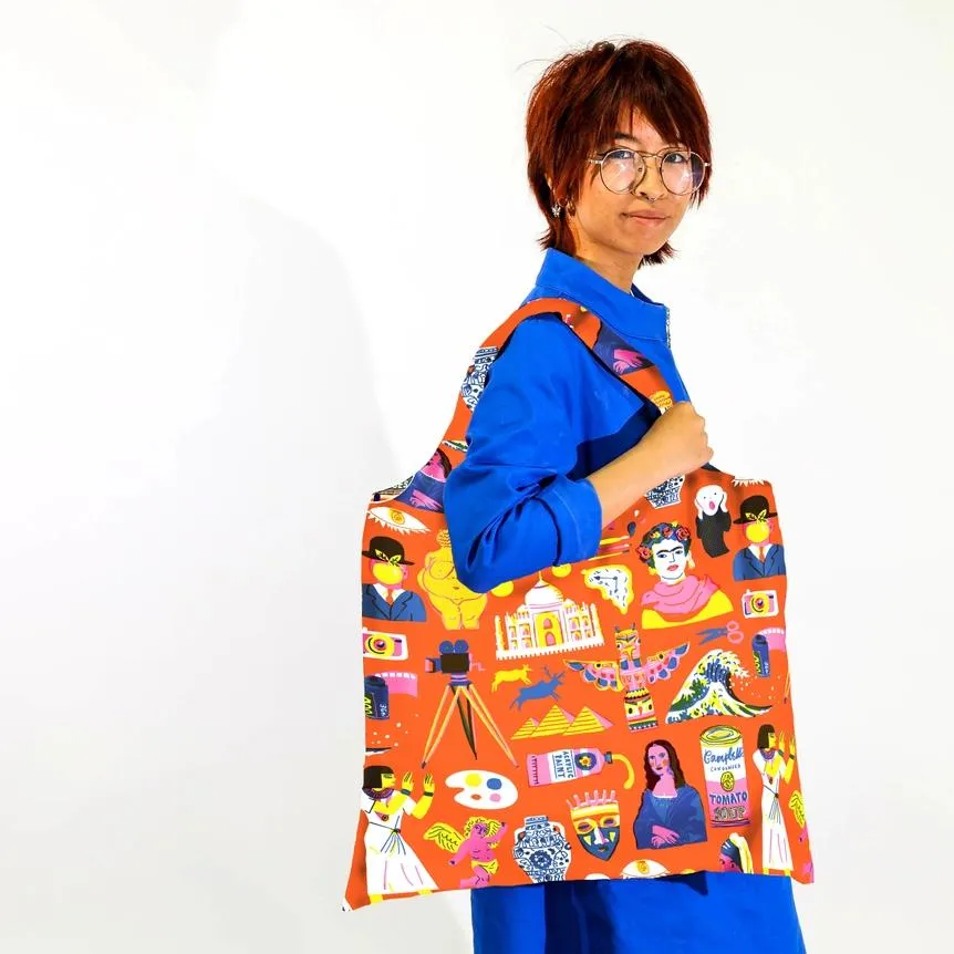 Yellow Owl Reusable Bag - Art History