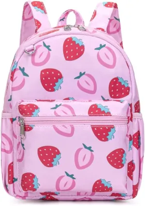 YiXiamo Cute Buckle Mini Tiny Small Pack Bag Backpack For Grils Children And Adult (strawberry)