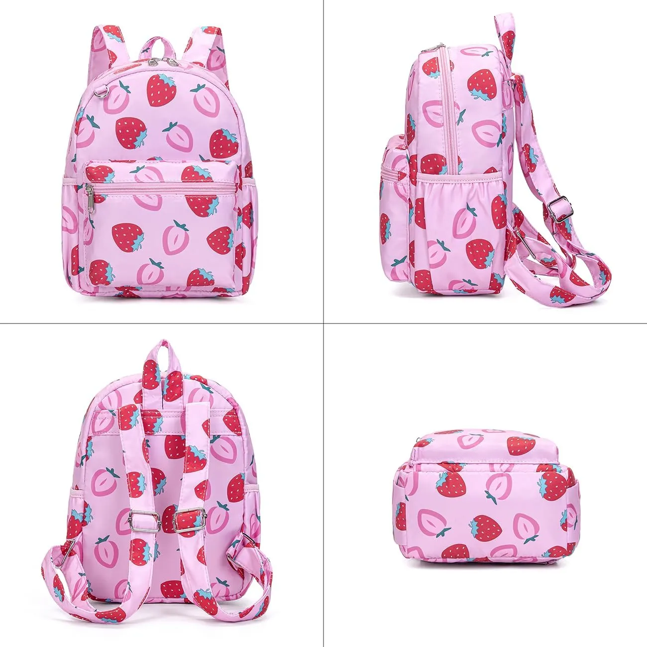 YiXiamo Cute Buckle Mini Tiny Small Pack Bag Backpack For Grils Children And Adult (strawberry)