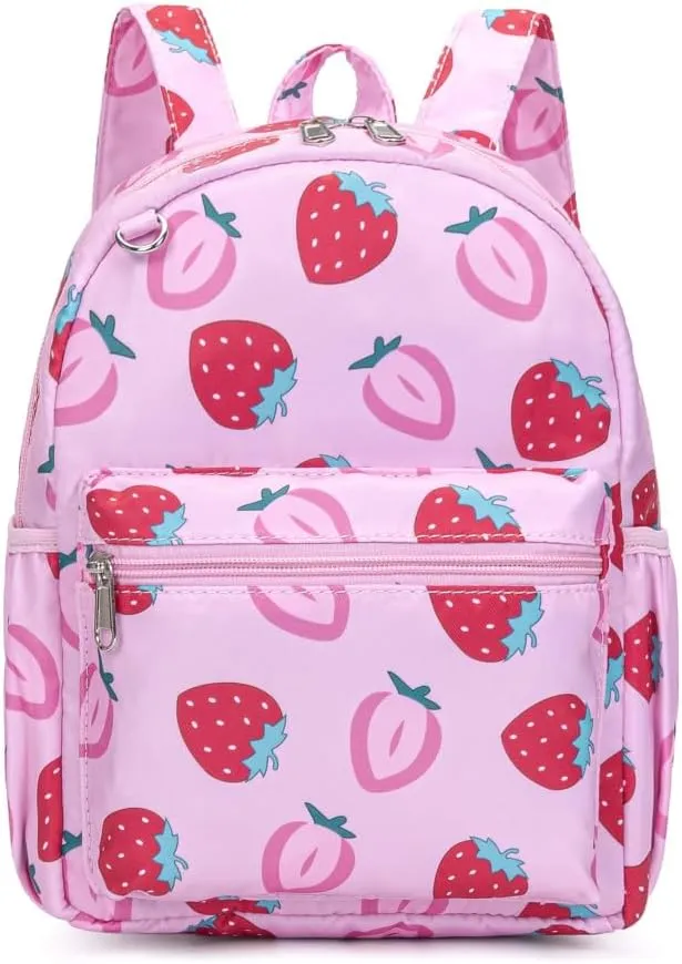 YiXiamo Cute Buckle Mini Tiny Small Pack Bag Backpack For Grils Children And Adult (strawberry)